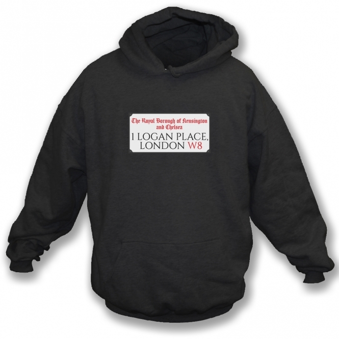 1 Logan Place, London (Freddie Mercury Inspired) Hooded Sweatshirt