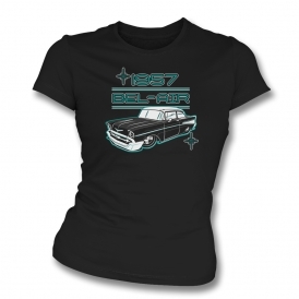 1957 Chevy Bel-Air Womens Slim Fit T-Shirt