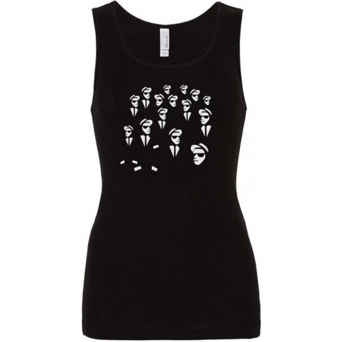 2 Tone Collage Womens Baby Rib Tank Top