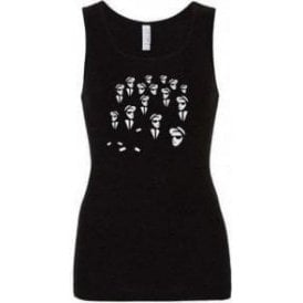2 Tone Collage Womens Baby Rib Tank Top