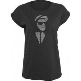 2 Tone Face Womens Extended Shoulder T-Shirt