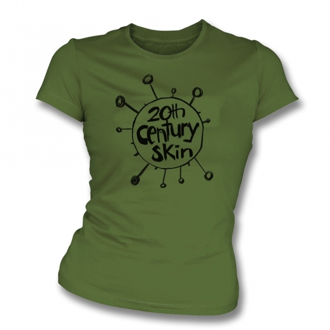 20th Century Skin (As Worn By Thom Yorke, Radiohead) Organic Womens Slim Fit T-Shirt