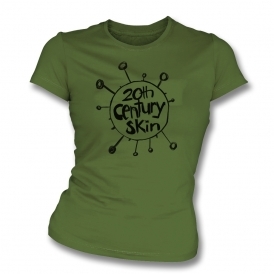 20th Century Skin (As Worn By Thom Yorke, Radiohead) Organic Womens Slim Fit T-Shirt