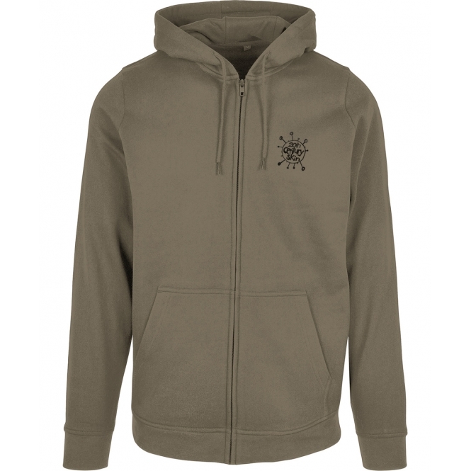 20th Century Skin (Inspired By Thom Yorke, Radiohead) Embroidered Zip Hooded Sweatshirt