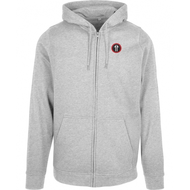 60's Mod Split Arrow (As Worn By Roger Daltrey, The Who) Embroidered Left Breast Logo Zip Hooded Sweatshirt