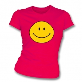 70s Smiley (As Worn By Marc Bolan, T.Rex) Womens Slim Fit T-Shirt