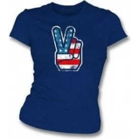 70's USA Fingers Womens Slim Fit T-Shirt