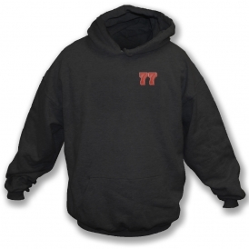 77 (As Worn By John Bonham, Led Zeppelin) Embroidered Left Breast Logo Hooded Sweatshirt
