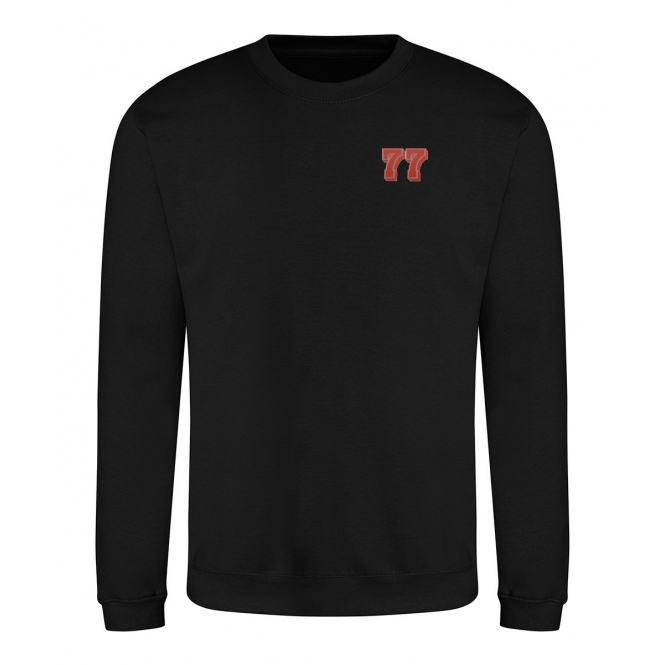 77 (As Worn By John Bonham, Led Zeppelin) Embroidered Left Breast Logo Sweatshirt