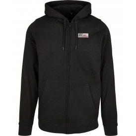 Abbey Road Road Sign (Beatles Influenced) Embroidered Left Breast Logo Zip Hooded Sweatshirt