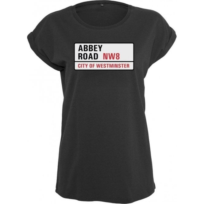 Abbey Road Road Sign Womens Extended Shoulder T-Shirt