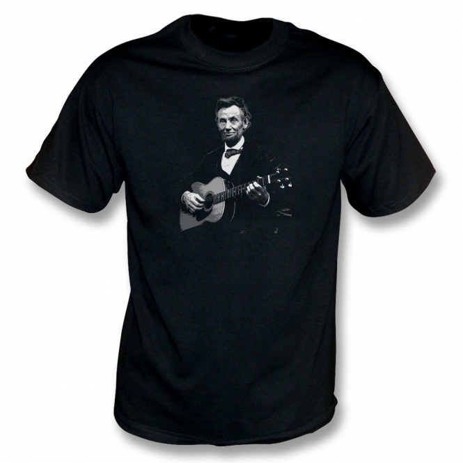 Abraham Lincoln Playing Acoustic Guitar Organic T-Shirt