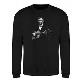 Abraham Lincoln Playing Acoustic Guitar Sweatshirt