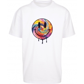 Abstract Acid Smiley Oversized T-Shirt