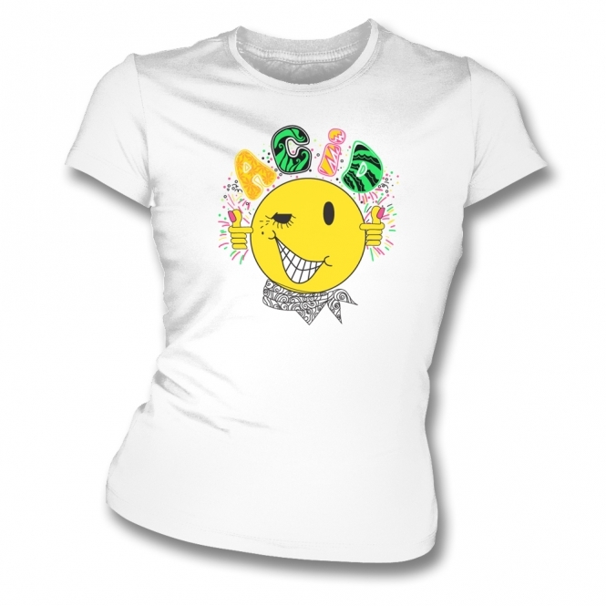 Acid Bandana 80's Original Design Womens Slim Fit T-Shirt