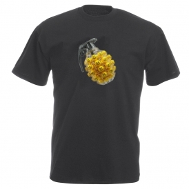 Acid Smiley Grenade Vintage Wash T-Shirt