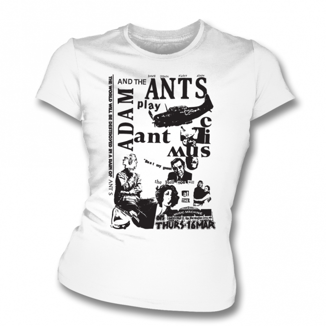 Adam And The Ants Punk Poster Organic Womens Slim Fit T-Shirt