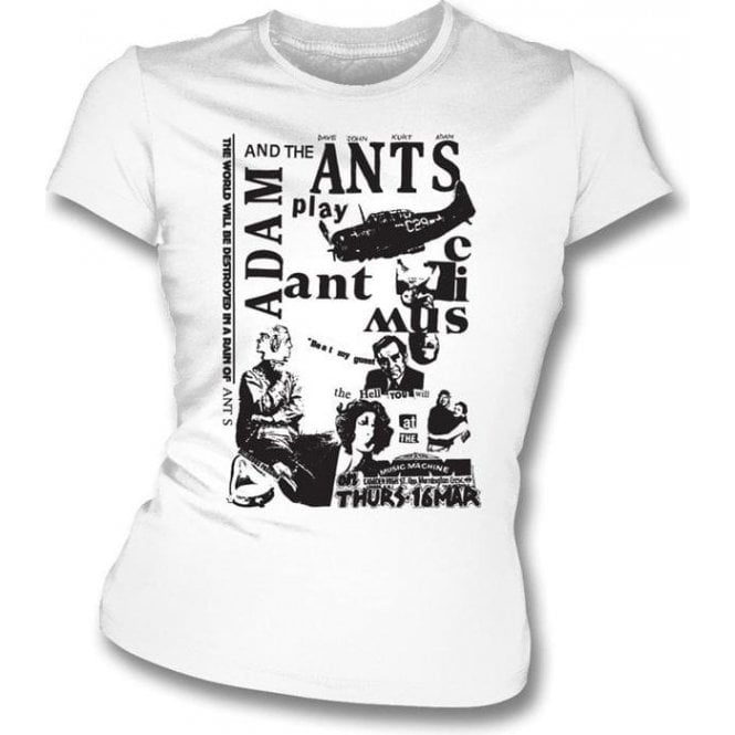 Adam And The Ants Punk Poster Womens Slim Fit T-Shirt