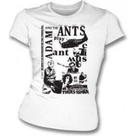 Adam And The Ants Punk Poster Womens Slim Fit T-Shirt