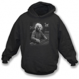 Albert Einstein In Recording Studio Organic Hooded Sweatshirt