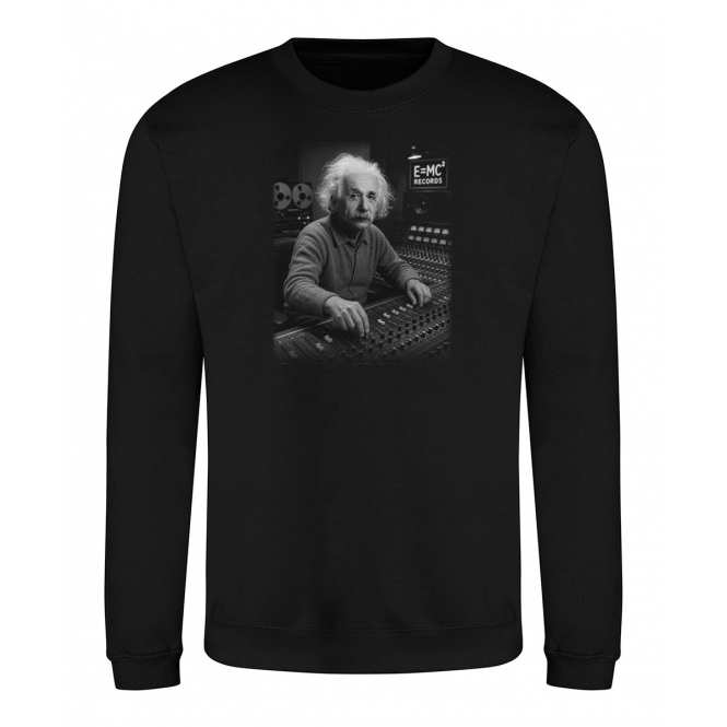 Albert Einstein In Recording Studio Sweatshirt