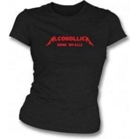 Alcohollica Womens Slim-Fit T-shirt