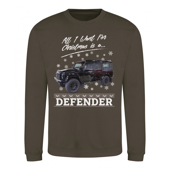All I Want For Christmas Is A Defender Kids Christmas Jumper