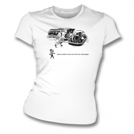 Always Ready To Serve You Womens Slim Fit T-Shirt