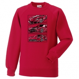 American Cars (Comic Style) Kids Sweatshirt