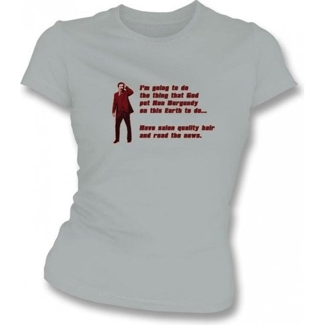 Anchorman 2 Ron Burgundy Hair Womens Slim Fit T-Shirt