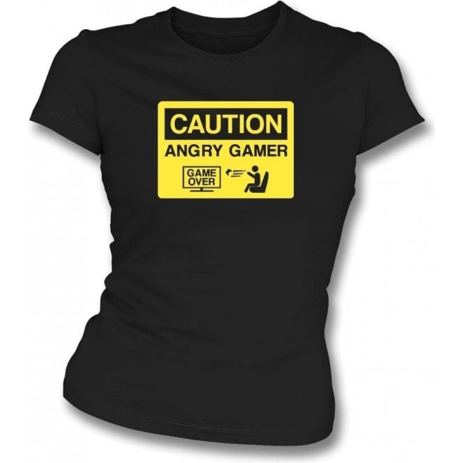 Angry Gamer Womens Slim Fit T-Shirt