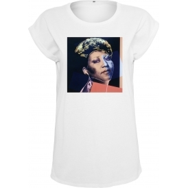 Aretha Franklin (Andy Warhol Influenced) Womens Extended Shoulder T-Shirt