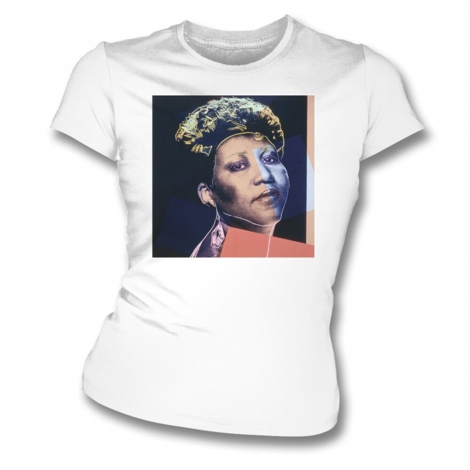 Aretha Franklin (Andy Warhol Influenced) Womens Slim Fit T-Shirt