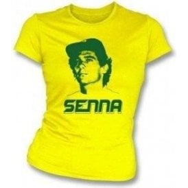 Ayrton Senna "Face" Womens Slim Fit T-Shirt