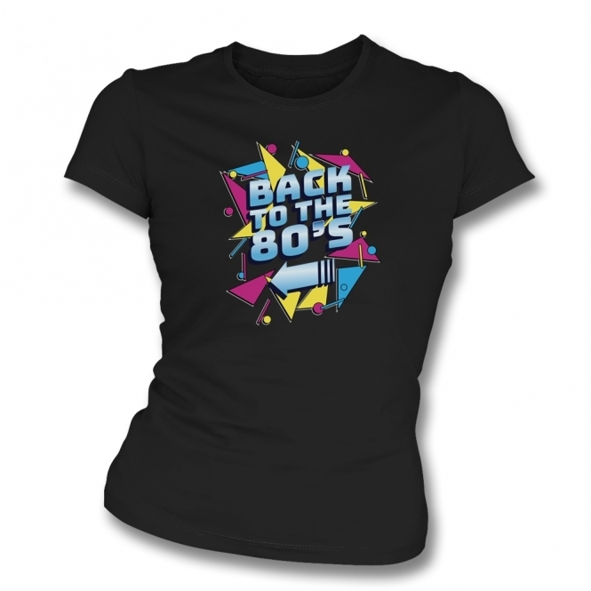 Back To The 80's Organic Womens Slim Fit T-Shirt