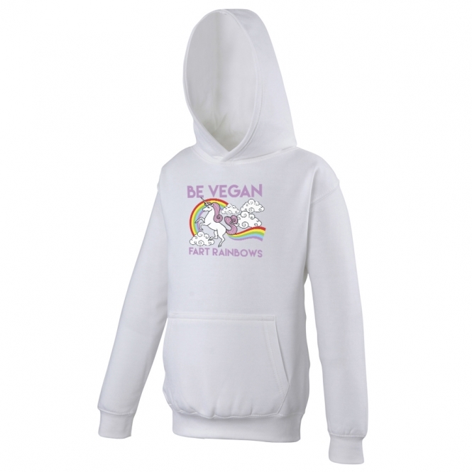 Be Vegan, Fart Rainbows Hooded Sweatshirt