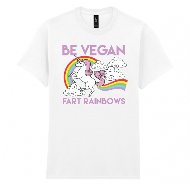 Be Vegan, Fart Rainbows T-Shirt