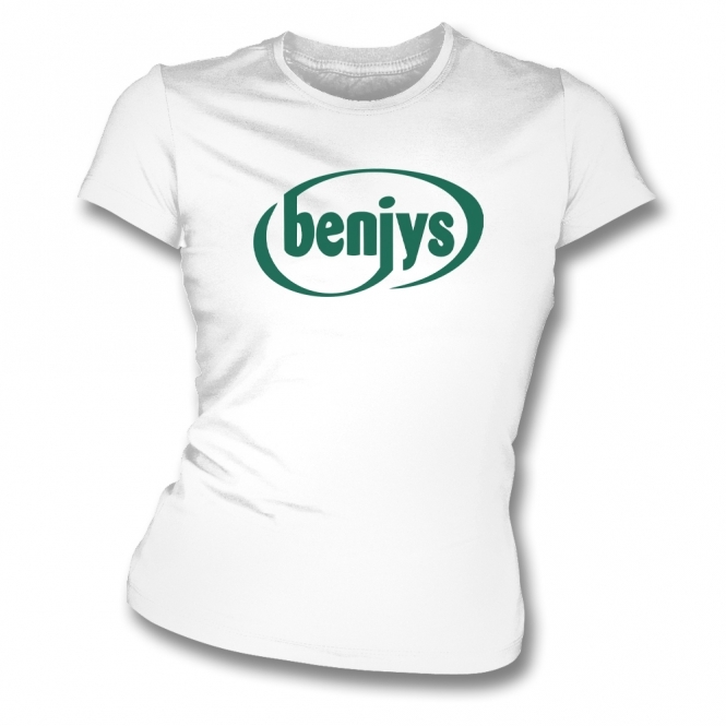 Benjys (Retro Logo) Organic Womens Slim Fit T-Shirt