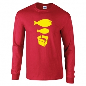 Big Fish, Little Fish, Cardboard Box Long Sleeve T-Shirt