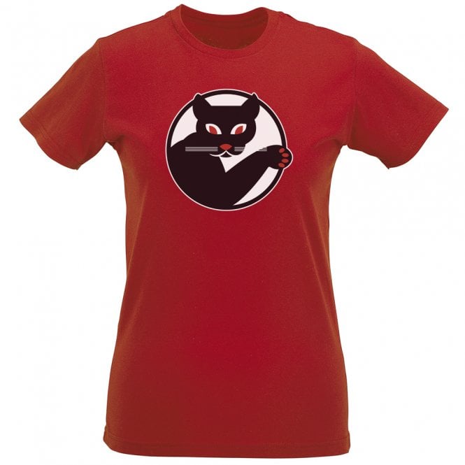 Black Cat (As Worn By Kim Gordon, Sonic Youth) Womens Slim Fit T-Shirt