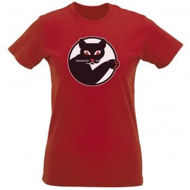Black Cat (As Worn By Kim Gordon, Sonic Youth) Womens Slim Fit T-Shirt