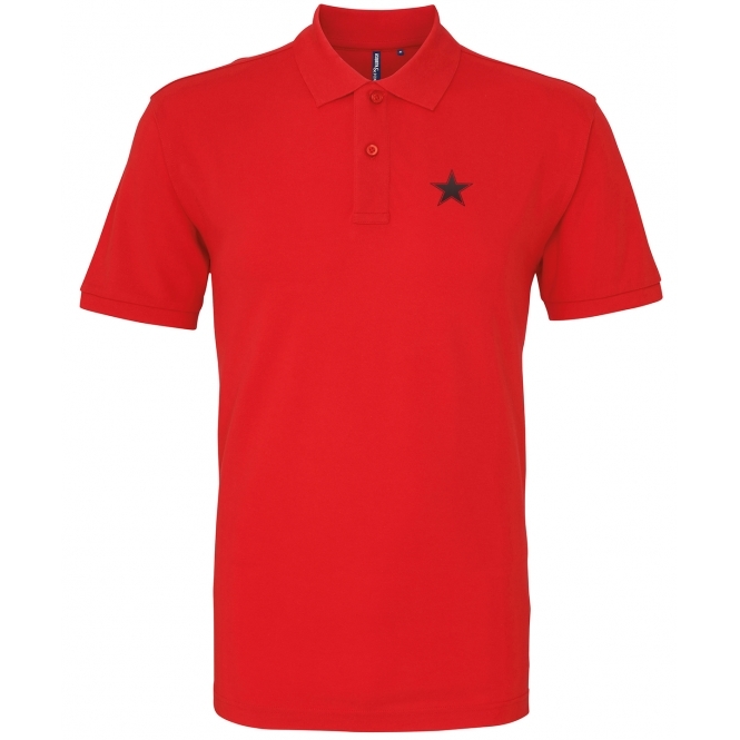 Black Star (As Worn By Paul Weller, The Jam) Embroidered Left Breast Logo Polo Shirt