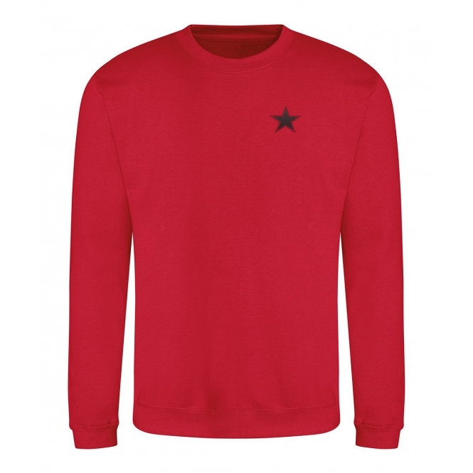 Black Star (As Worn By Paul Weller, The Jam) Embroidered Left Breast Logo Sweatshirt
