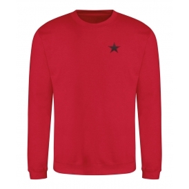 Black Star (As Worn By Paul Weller, The Jam) Embroidered Left Breast Logo Sweatshirt