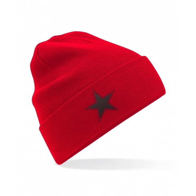 Black Star (As Worn By Paul Weller, The Jam) Embroidered Organic Cotton Beanie