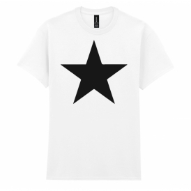Black Star (As Worn By Paul Weller, The Jam) White Organic T-Shirt