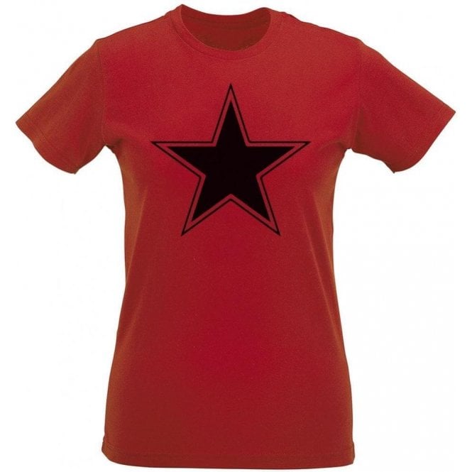 Black Star (As Worn By Paul Weller, The Jam) Womens Slim Fit T-Shirt