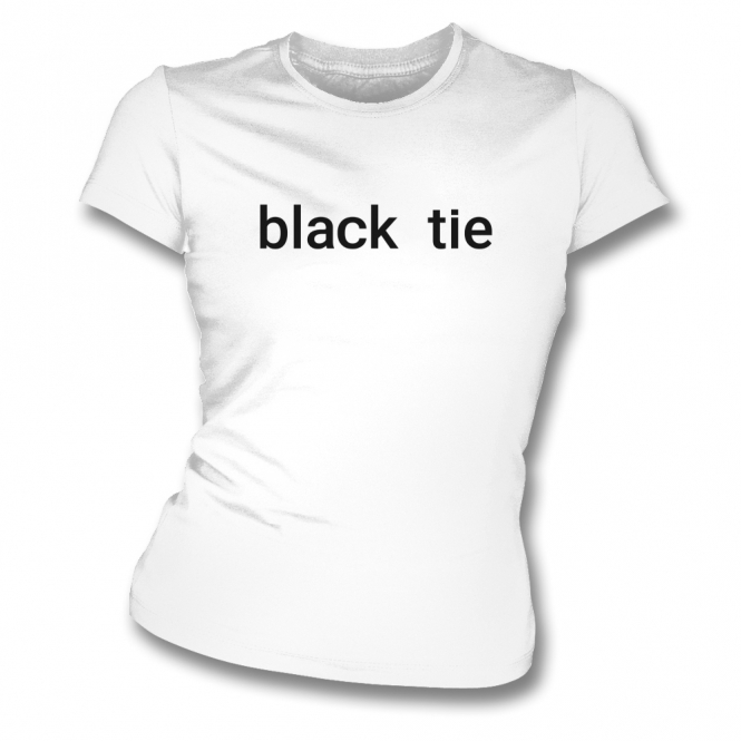 Black Tie (As Worn By Serge Pizzorno, Kasabian) Organic Womens Slim Fit T-Shirt