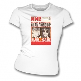 Blur vs. Oasis (NME Cover) Womens Slim Fit T-Shirt