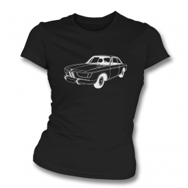 BMW 2000 CS Outline Womens Slim Fit T-Shirt